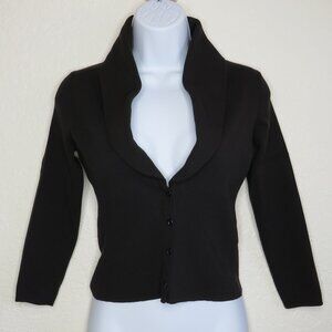 LOFT* Women's Long Sleeve Four Button Down Straight Hem Crop Top~ XS